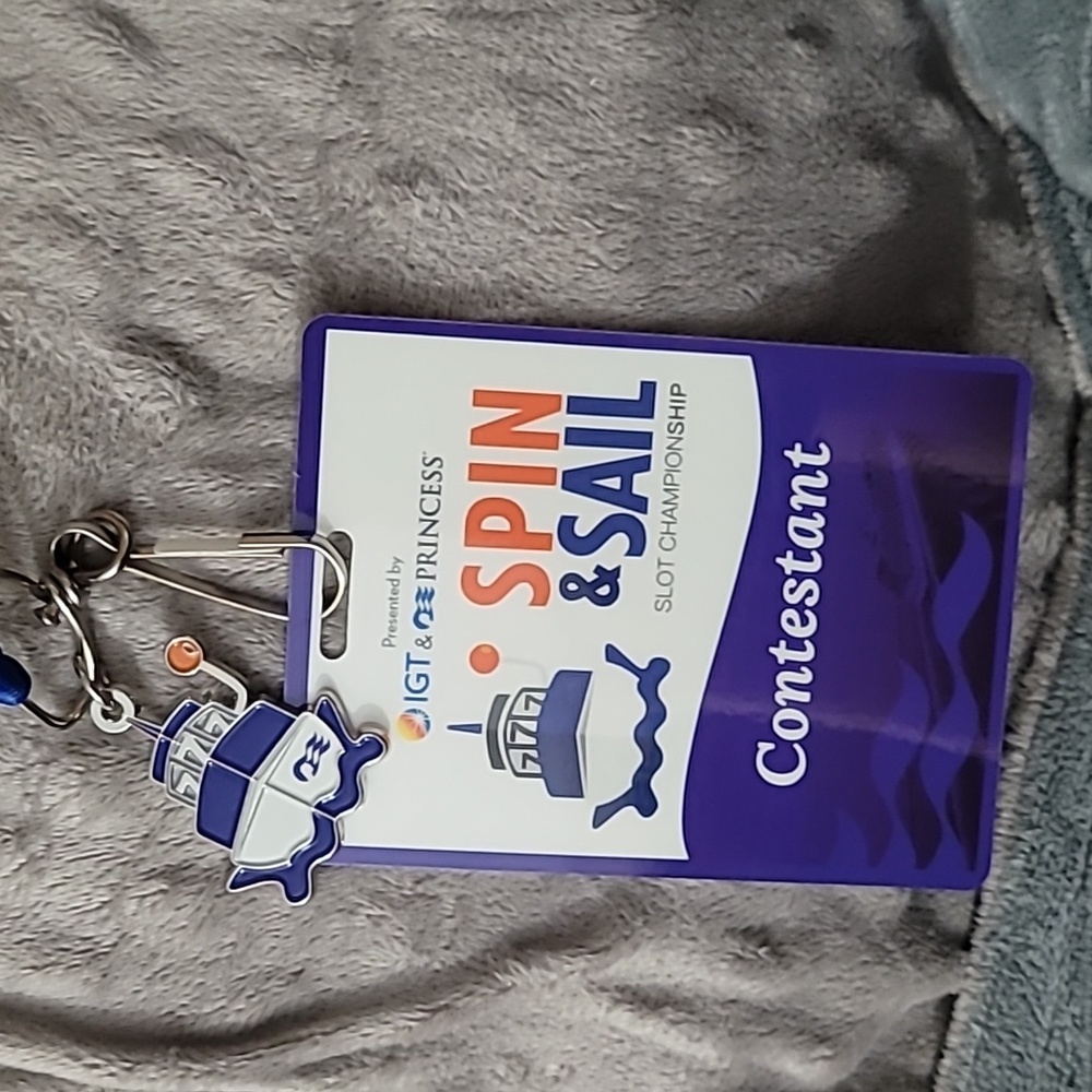 IGT & Princess Cruise Casino Spin & Sail Slot Championship Contestant Lanyard